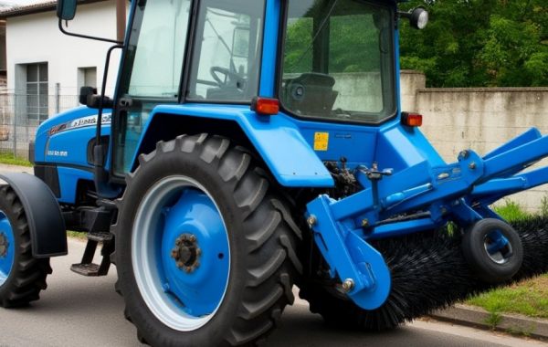 Уборка территории трактором сщеткой (щетка дорожная) - Барнаул, цены, предложения специалистов